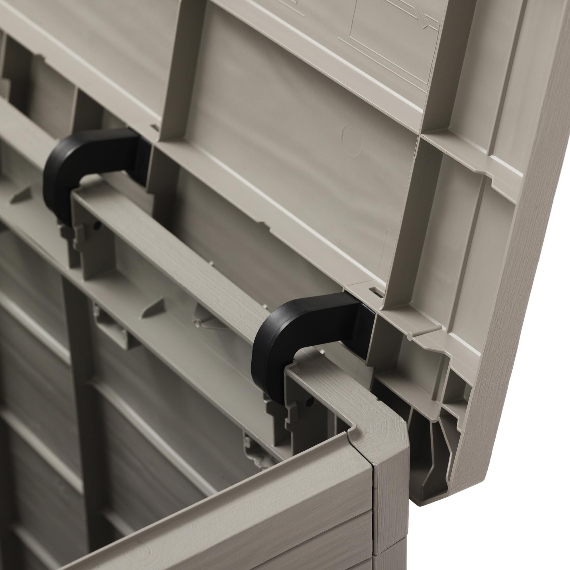 TOOMAX Coffre Multibox Woody's 160L Porte-Bagages Extérieur Effet Bois Gris Tourterelle 77,5 x 44,5 x 52,7 cm