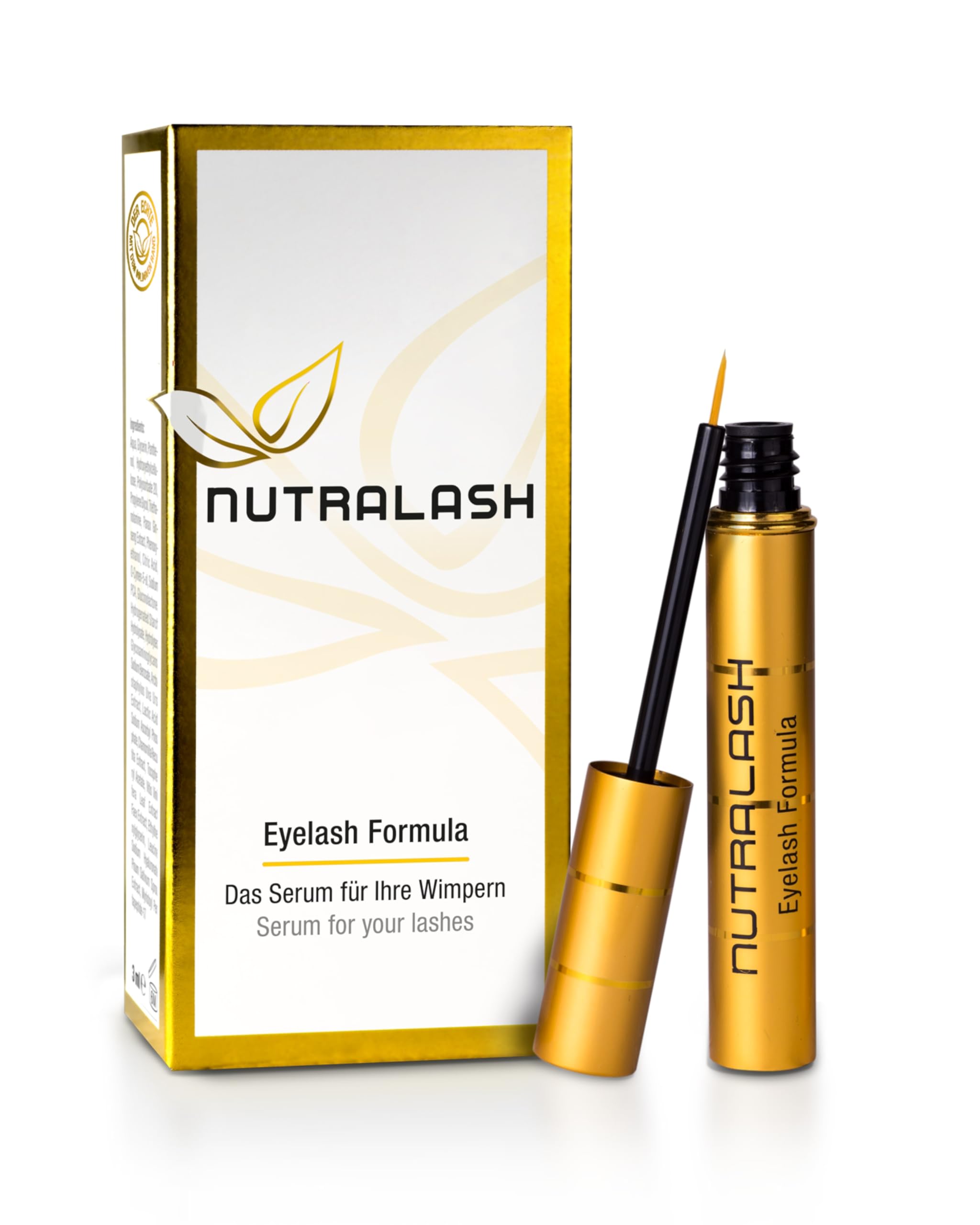 Nutralash Formula Ciglia I Siero per Ciglia Lunghe in Sole 6-8 Settimane I Eyelash Serum I Siero per la Crescita delle Ciglia I Siero per Allungamento Ciglia I Prodotto in Germania I 3ml