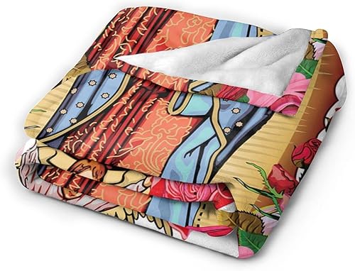 Miniatura 3 de Manta de forro polar de Our Lady of Guadalupe, manta de microforro polar ultrasuave y acogedora para sofá, cama, camping, viajes y uso en automóvil,