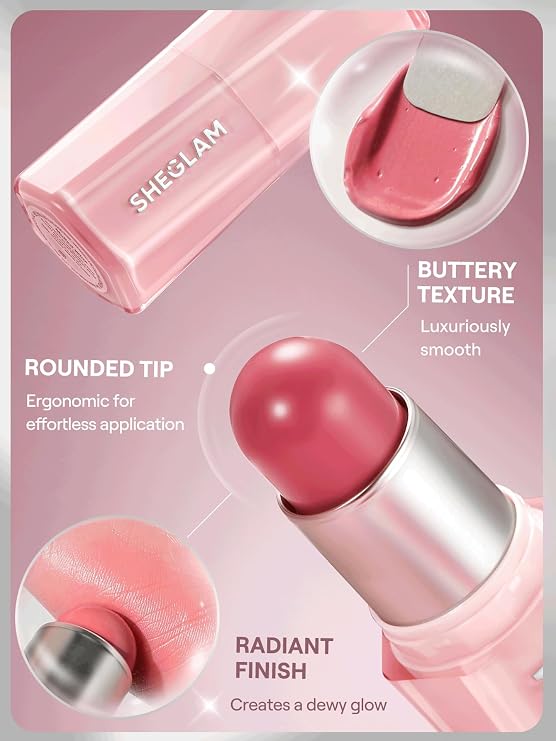 SHEGLAM Buttery Bliss Blush Stick Cream Milk Makeup Blush - Hush Hush