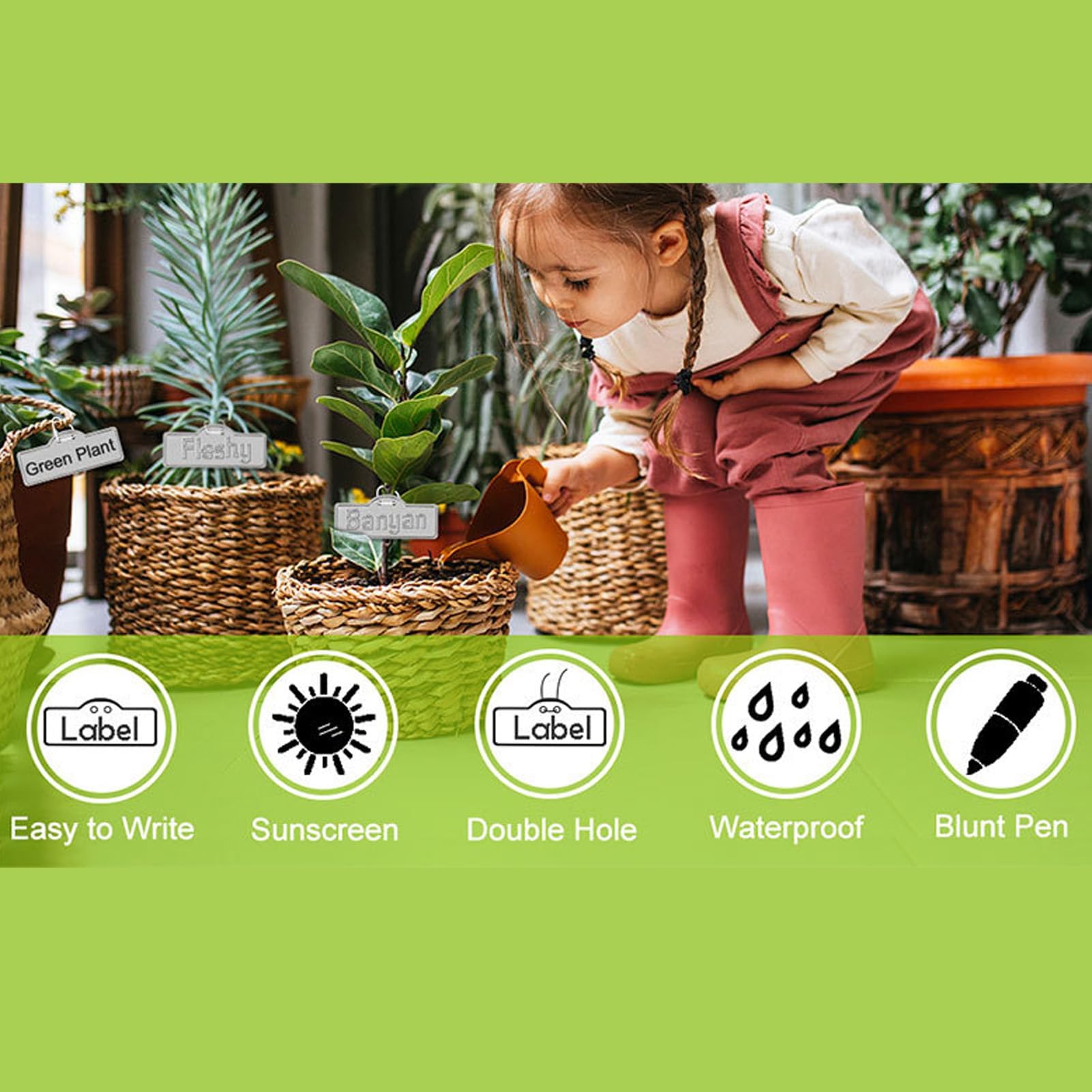 Étiquettes de Plantes en Aluminium, 100 Pièces étiquettes et Panneaux de Plantes Horticoles de Jardinage Imperméables, écriture Extérieure sur des Marqueurs de Plantes pour