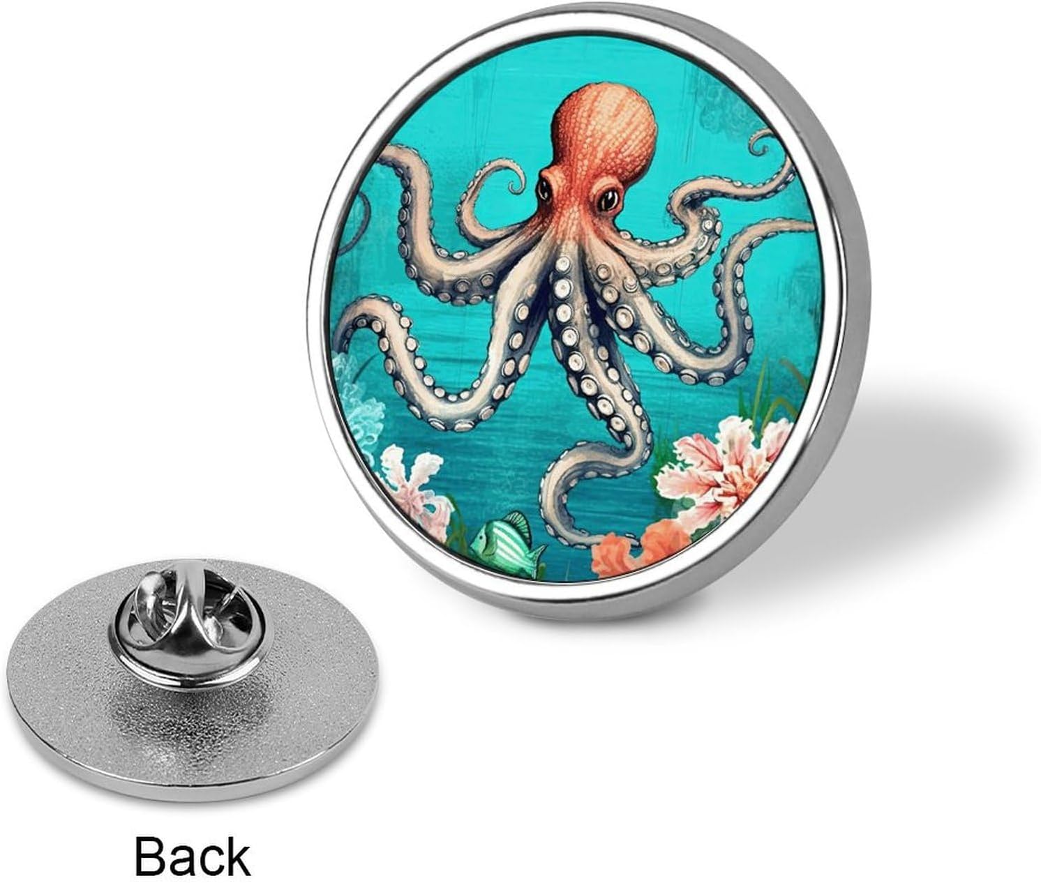 Octopus Pins Pack Ocean Theme Beach Themed Hat Pins Buttons For Jeans Summer Beach Button Pins Vintage Nautical Ocean Beach Pin Set For Women Men Girls Kids Gift Housewarming Gift, style-5