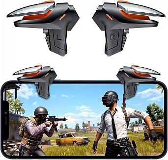 PXIRQ Mobile Phone Triggers for Gaming - 4 Finger Operation High Sensitive Aim & Shoot Game Physical Joystick Buttons for PUBG/Call of Duty/Knives Out