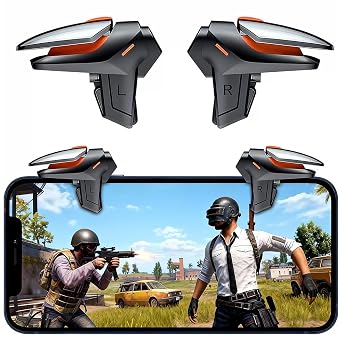 PXIRQ Mobile Phone Triggers for Gaming - 4 Finger Operation High Sensitive Aim & Shoot Game Physical Joystick Buttons for PUBG Mobie Game