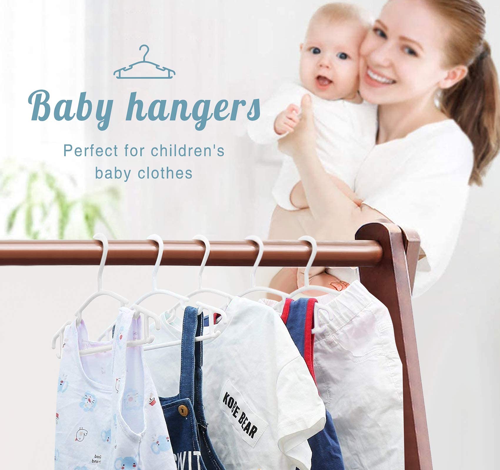 Lot De 54 Cintres Bébé En Paille De Blé – écologiques, Anti-glisse, Gain De Place Pour Placard Enfant - 2