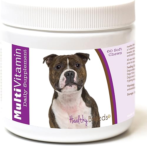 Miniatura 166 de Healthy Breeds Multivitamínico siberiano Husky para perros, suplemento diario recomendado por veterinarios, sabor a tocino, 60 masticables suaves