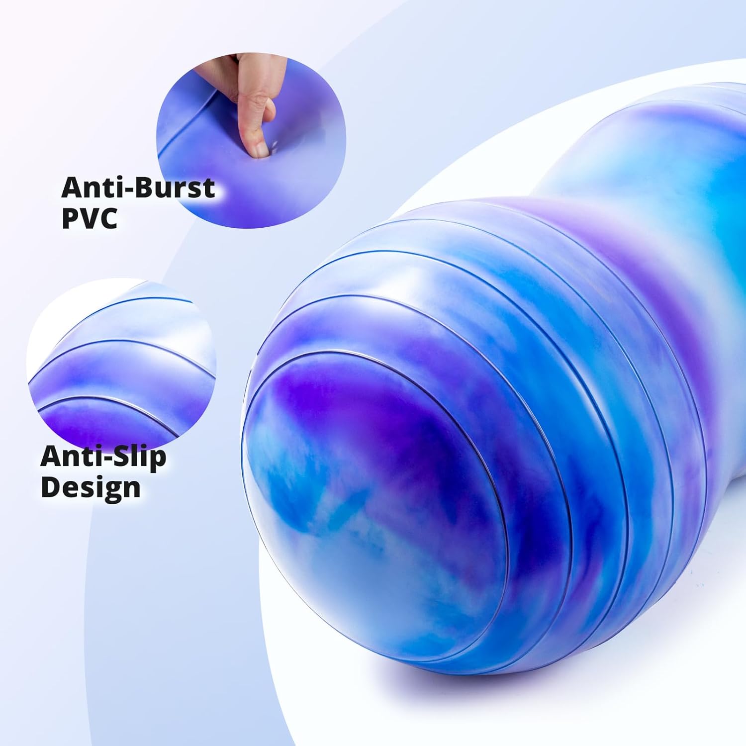 18’’/20’’ Peanut Ball for Kids & Adults, Anti-Burst Exercise Ball for Autism Sensory Training, Pregnancy & Physical Therapy, Yoga Balance Ball Chair for Fitness.