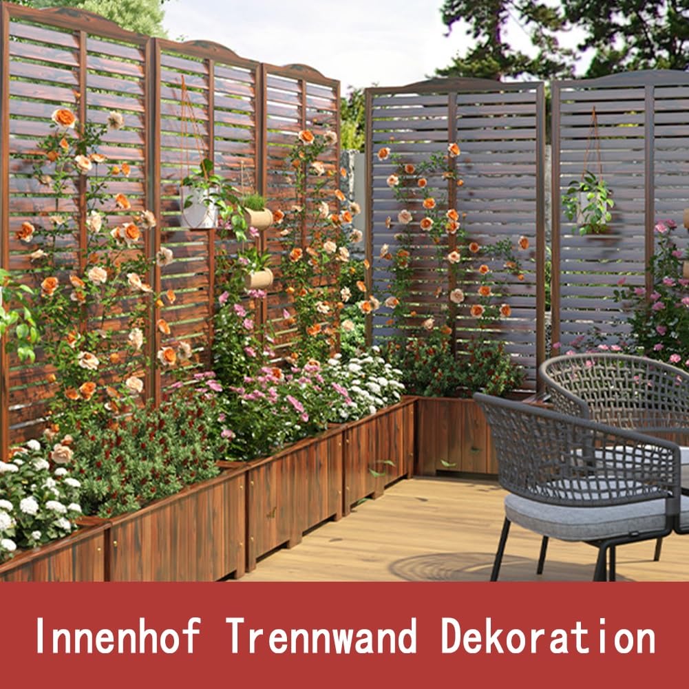 Jardinera Con Celosia Maceta, Jardinera Con Enrejado Como Ayuda Para  Trepar, Maceta Con Mucho Planter Box And Trellis, image size:1001x1001