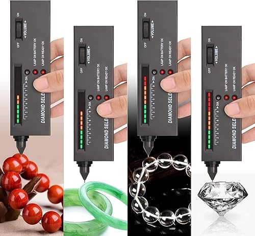 Miniatura 9 de Bolígrafo probador de diamantes, probador de diamantes de joyería de alta precisión+linterna experta de evaluación de jade, lupa iluminada de 30 x