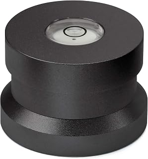 Dynavox Single Puck ASP3 - Adaptador de Aluminio para Discos de 45 Unidades, diseño de libélula integrada para Ajustar el Tocadiscos, Color Negro