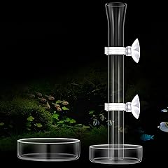 3 Pieces Shrimp Feeding Tube and Dish Set, Include Glass Shrimp Feeder Tube and 2 Aquarium Dish Bowl Fish Tank Feeding Supplies