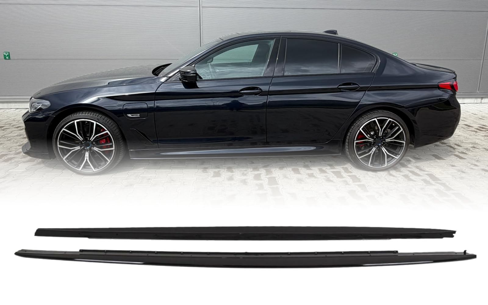 MpTuned Schwarz glänzende Seitenschweller für 5er G30 G31 20017-2024 518i 520i 530i 535i 540i 518d 520d 530d 535d Tuning