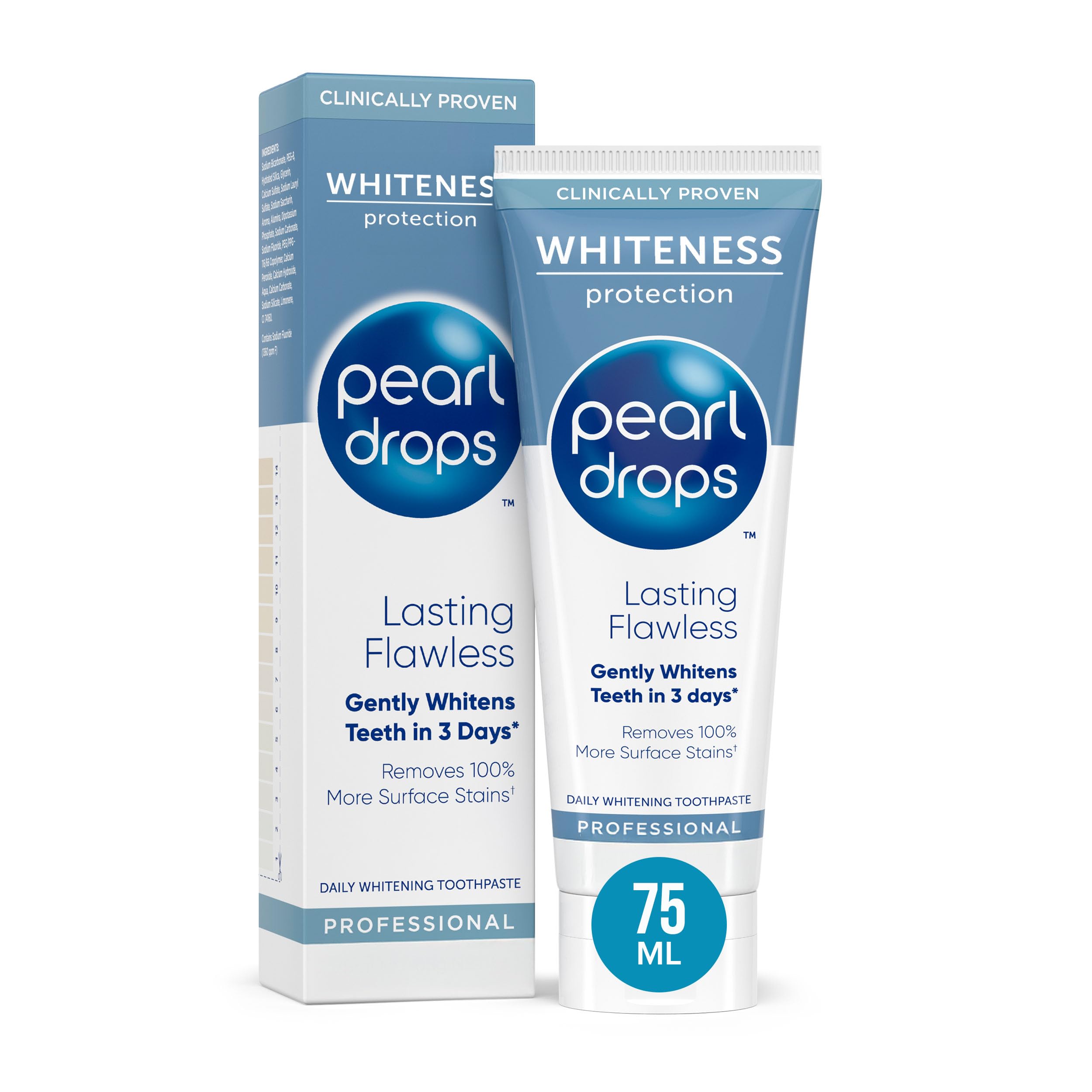 Pearl Drops Lasting Flawless White Toothpaste, Whitening Toothpaste 75Ml