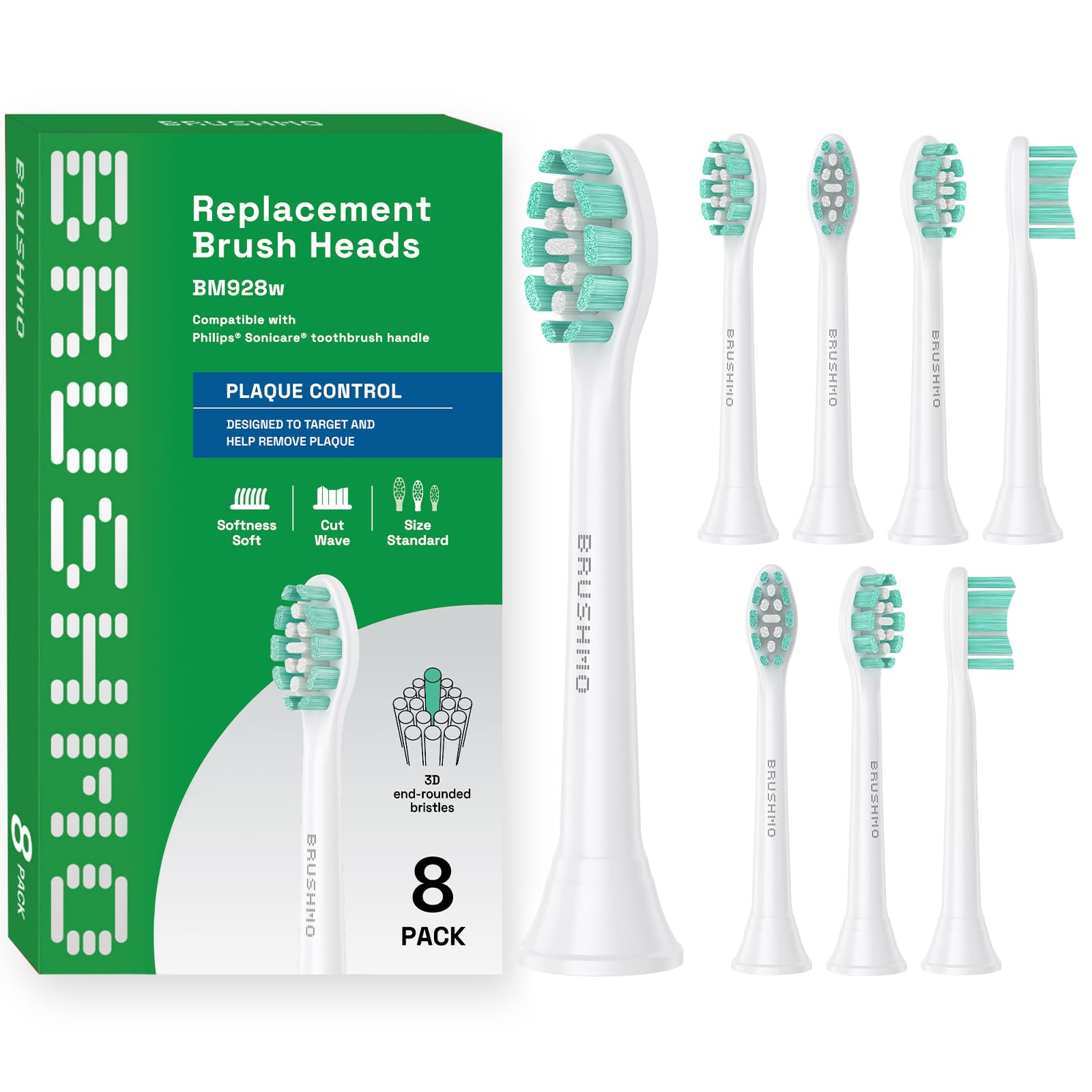 Amazon.com: BRUSHMO Plaque Control Replacement Heads for Philips