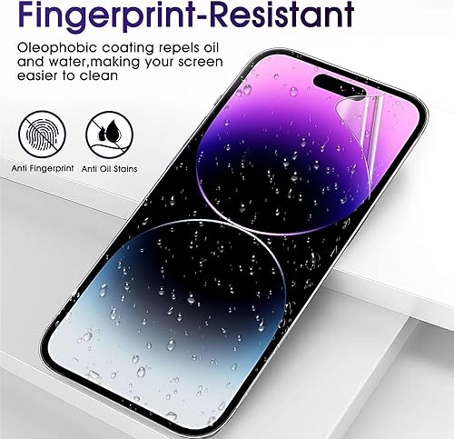 Miniatura 6 de Paquete de 3 protectores de pantalla de película de hidrogel para iPhone 13/iPhone 13 Pro, protector de pantalla de TPU suave HD para iPhone 13/13