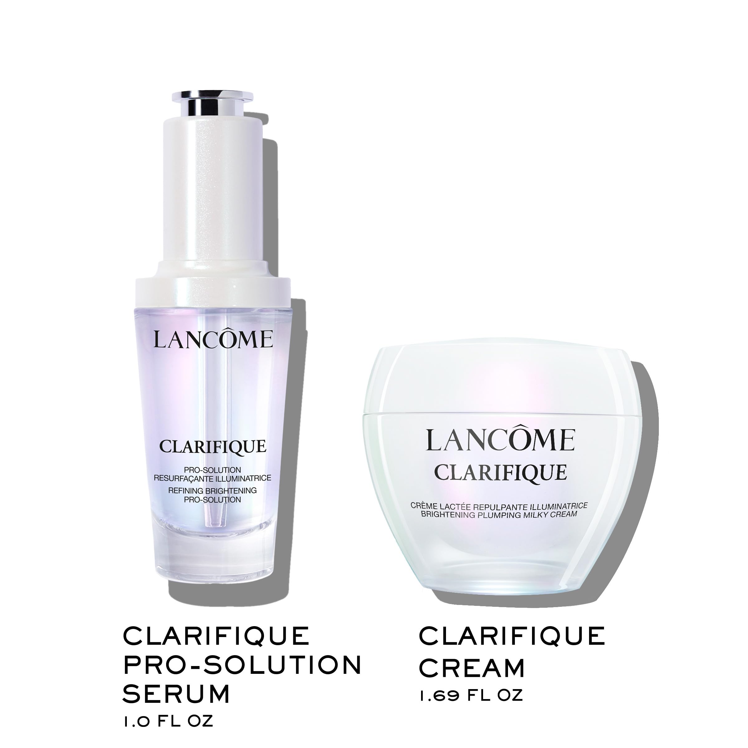 Lancôme Clarifique Brightening Duo Gift Set – Limited Edition – Pro-Solution Serum 1.0 fl. oz. & Plumping Milky Cream 1.7 fl. oz. – Targets Dark Spots & Post-Acne Marks – Radiant Skin Set