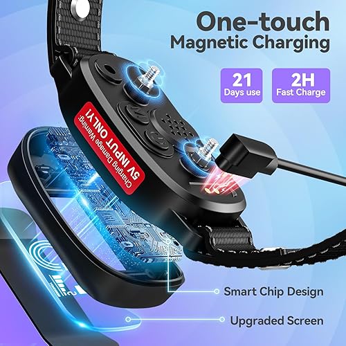 Miniatura 3 de TASDISE - Collar antiladridos para perros grandes, medianos y pequeños, 6 modos ajustables, collar de entrenamiento antiladridos con 5 niveles de