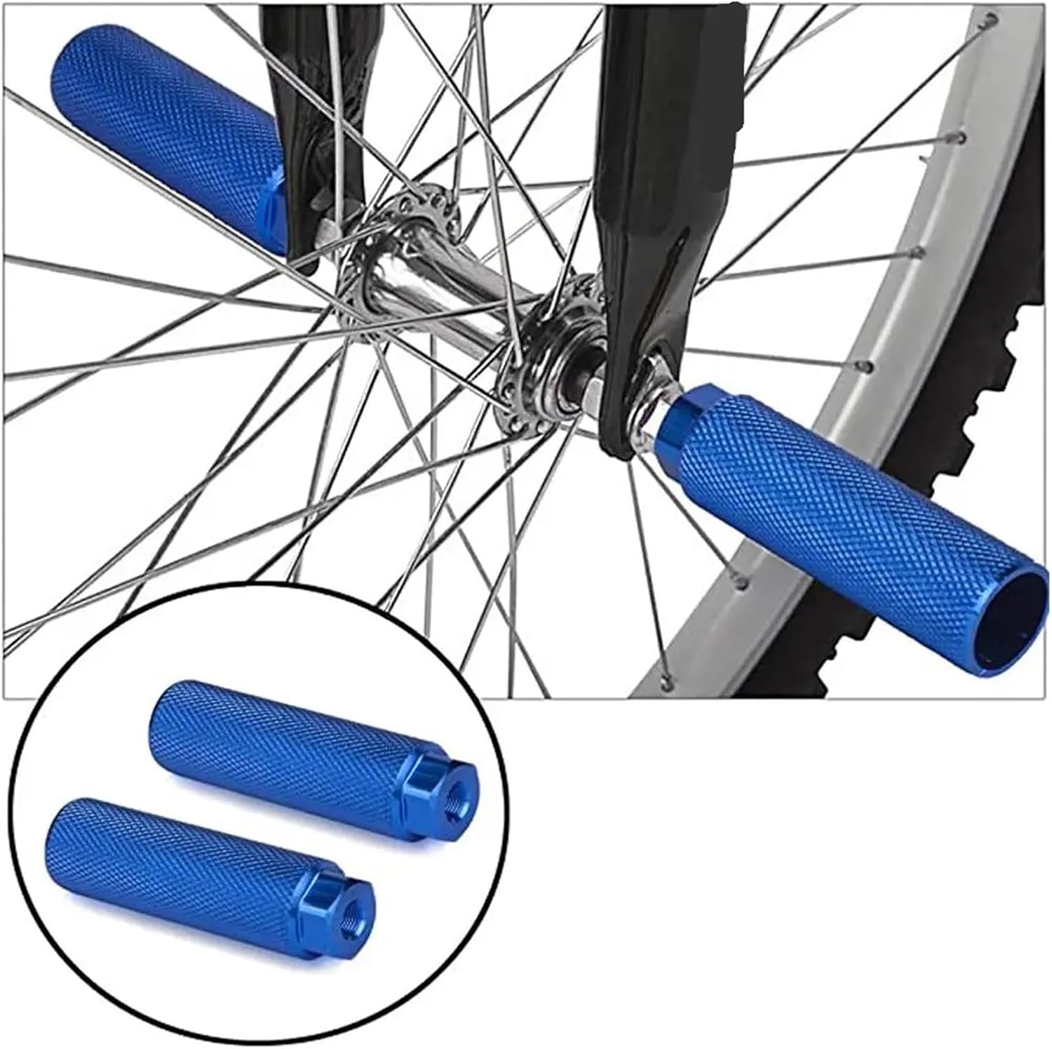 Bike Pegs Bike Pegs Aluminum Alloy Anti-Skid Lead Foot Bicycle BMX for Mountain Cycling Rear Stunt Fit 3/8 Inch Axles