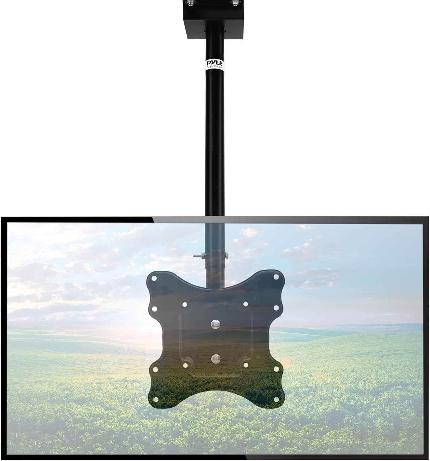 Pyle Universal TV Ceiling Mount Bracket – Fits 23”–42” Flat Screen HDTV, LCD, LED, Plasma, Smart TVs – Tilt, Swivel & Height Adjustable VESA Compatible, 66 lbs. Capacity