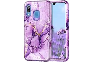 Lamcase Galaxy A20 Case, Rugged Shockproof Hybrid Hard PC Soft Silicone Bumper...