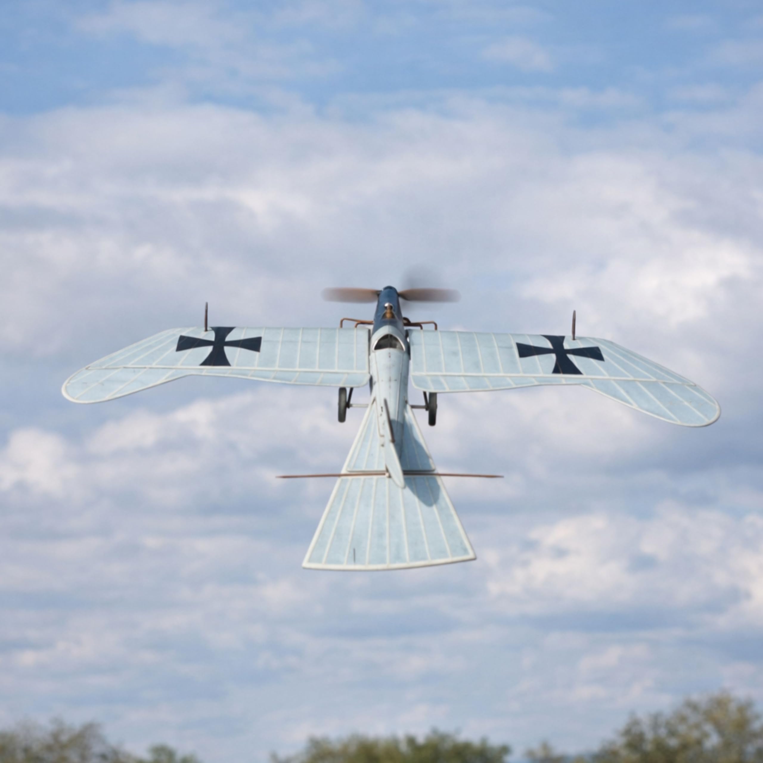 Etrich Taube Slow Flyer Modellflugzeug Kit, Maßstab 1:30, 456 mm Spannweite, RC Flugzeugmodell Baukasten, Modell Flugzeug zum selbst Bauen, gelaserte Balsa Holz Bauteile, 456 x 290 x 125 mm, 30 g RTF