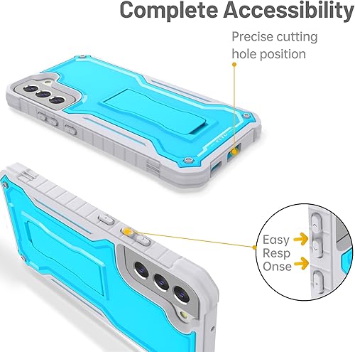 Miniatura 3 de FITO Funda para Samsung Galaxy S22 Plus, doble capa a prueba de golpes resistente para Samsung S22 Plus con protector de pantalla, soporte integrado