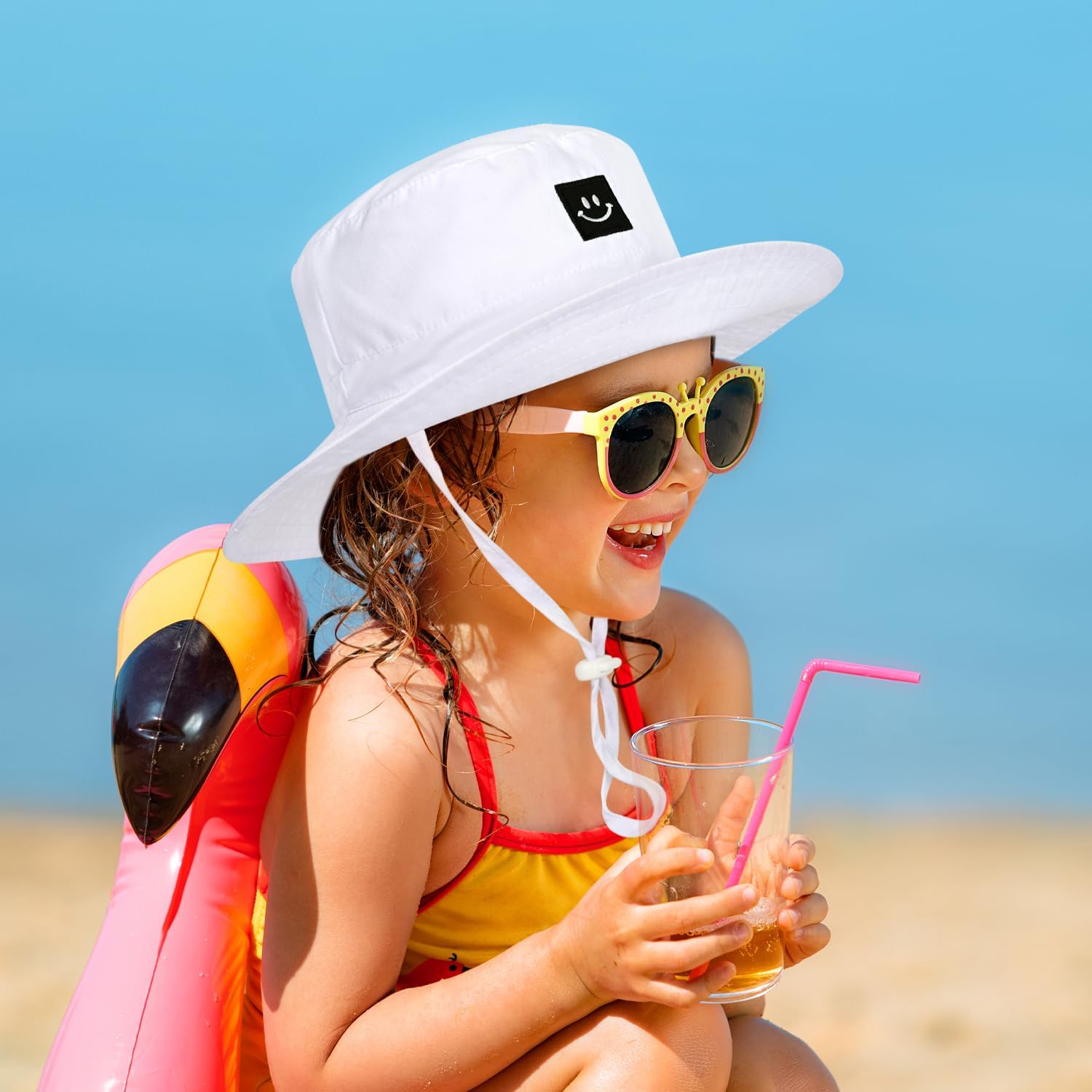 Baby Toddler Sun Hat,Kids Summer UPF 50+ Foldable Beach Bucket Hat for Boys Girls Children - Image 3