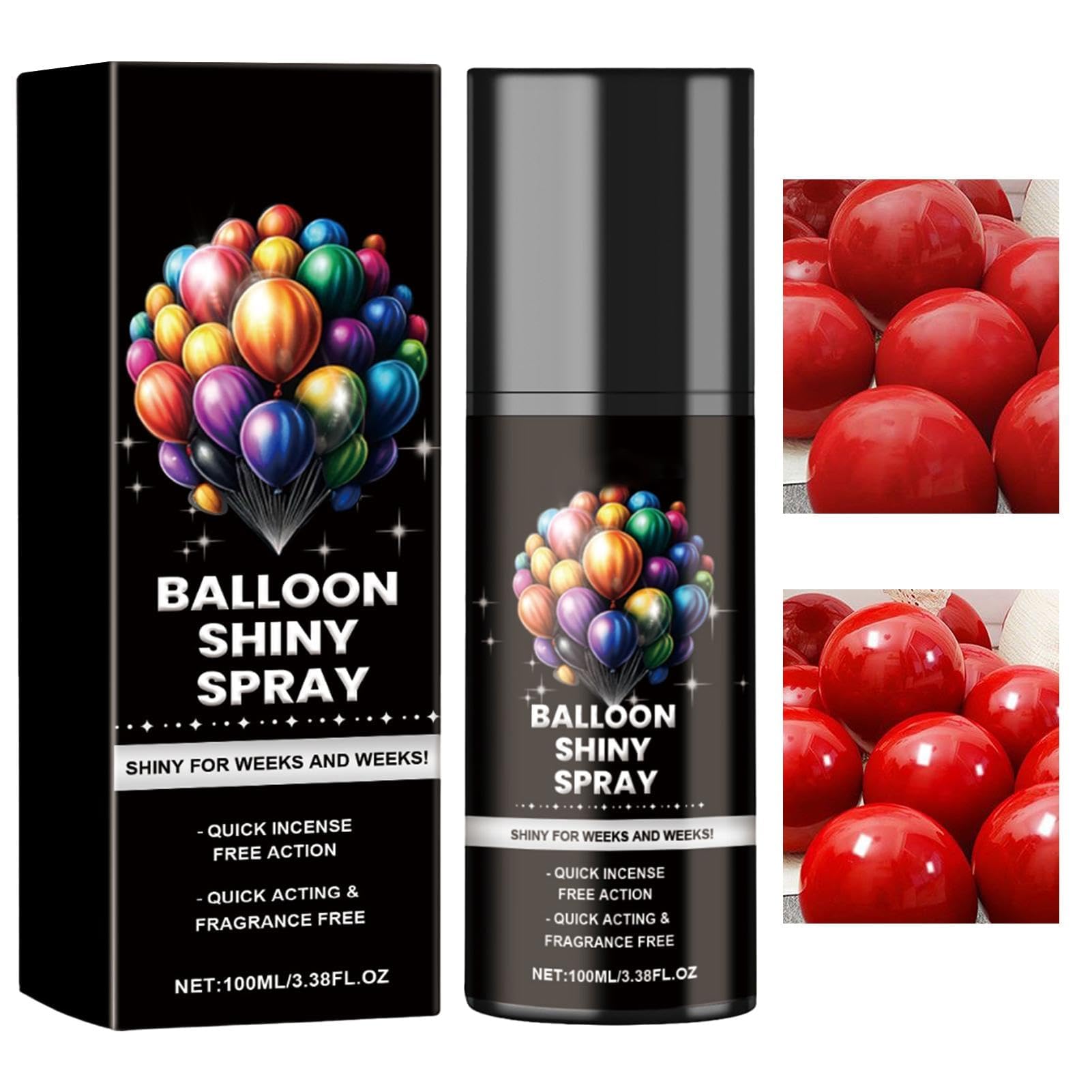 NALACAL 100ml Balloon Shine Spray, High Gloss Balloon Shiner for Long-Lasting Shine, Enhancer Spray for Latex and Foil Balloons, Keep Balloons Shiny and Fresh for Parties and Events