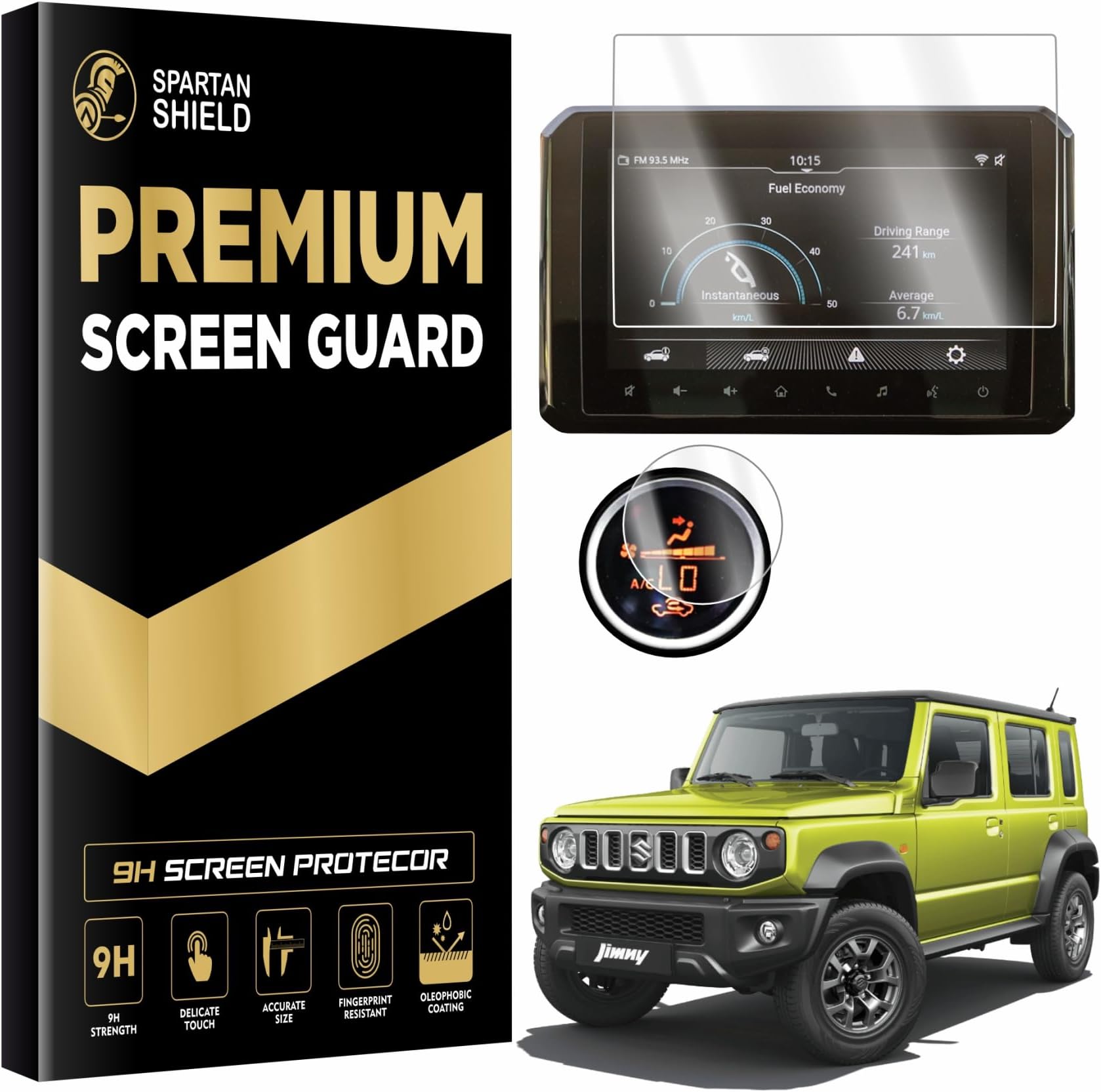 TouchScreen Protector Compatible For MARUTI SUZUKI JIMNY 2023 ALPHA 9 INCH | GPS Infotainment Display Screen Guard | Car Music System Accessories [Not Tempered Glass] (Alpha 9 Inch)