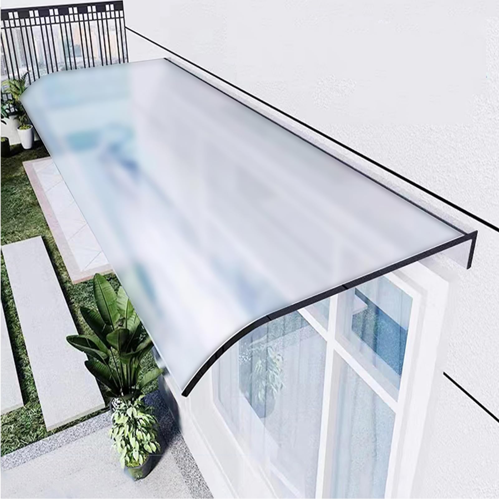 Auvent de porte en polycarbonate pour abriter votre terrasse et accueillir vos invités