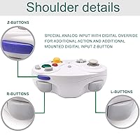 Vista 4 de TOOPONE Wireless Gamecube Controllers, Classic Gamecube Wavebird Wireless wii Controller Remote Gamepad Joystick for Nintendo Gamecube Console