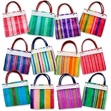 المزيد من أكياس Fiesta 24 Mini Mexican Tote Mercado 5 بوصة &times; 5 بوصة - ألوان متنوعة - حقائب Mercado المكسيكية الصغيرة عالية الخيط