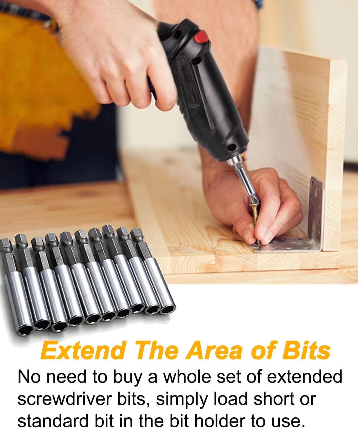 Rocaris 100 Pack 1/4" Hex Magnetic Extension Socket Drill Bit Holder image 3