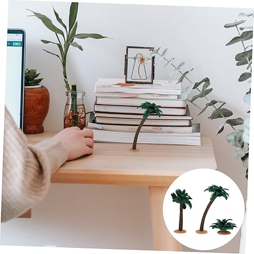 Miniatura 2 de NOLITOY 3 piezas de árbol de coco modelo Decoraciones para Salas De Casa palmeras miniatura mesa palmera decoración bosque paisajes paisajes