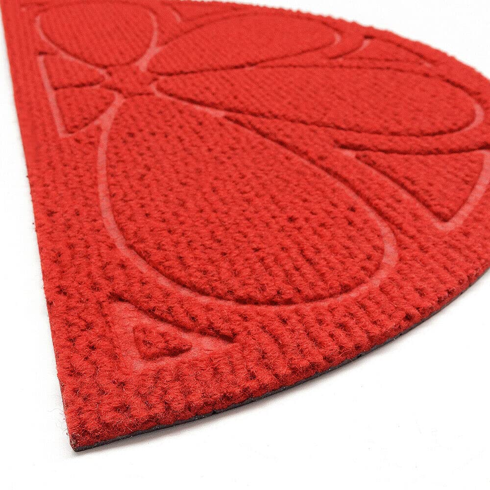 Paillasson Entrée Semi-Lune Elba Gris - Tapis Absorbant Antidérapant Doux 40x70 Cm, Fabriqué En Italie