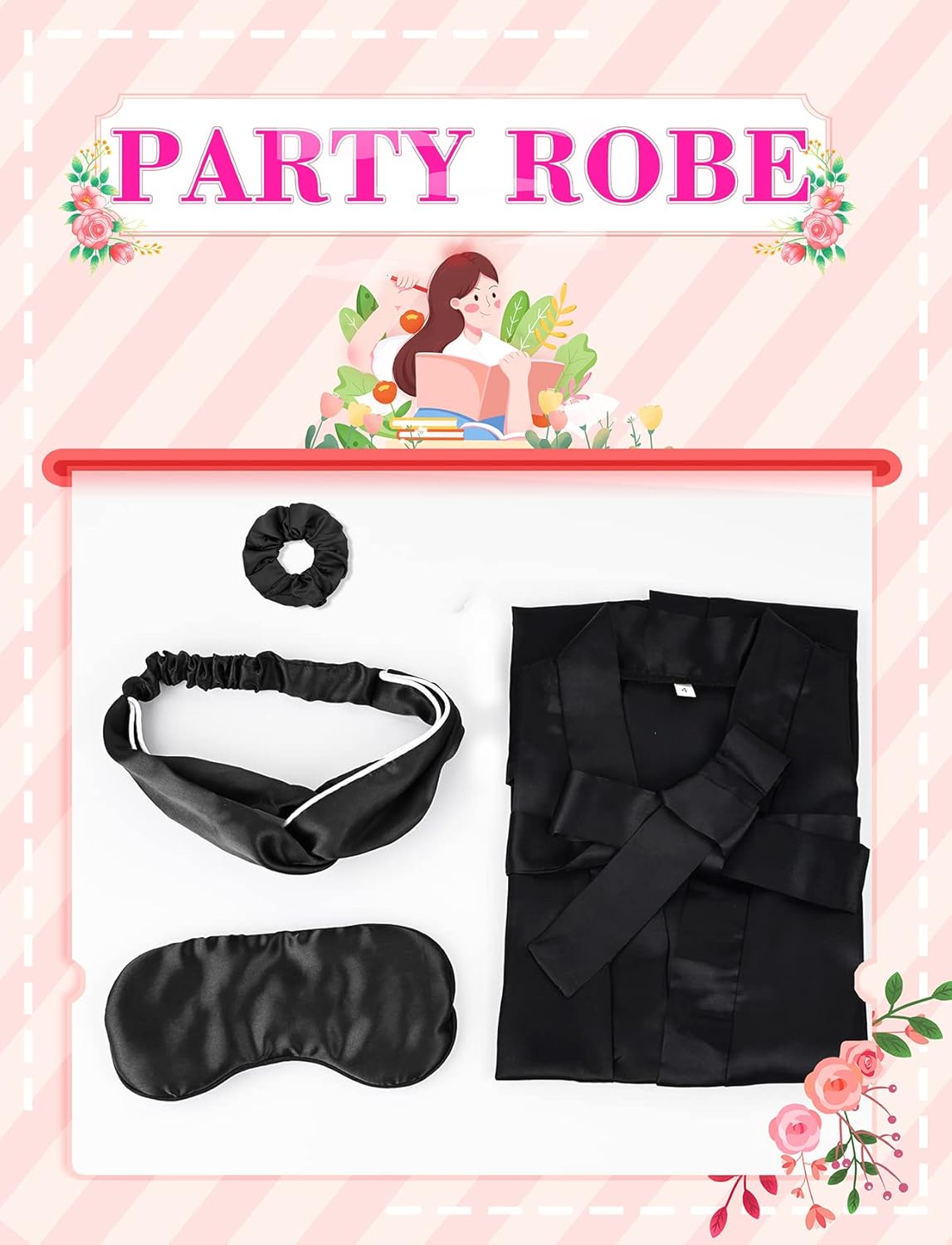 Girls Satin Robe Sets for Birthday, Flower Girl, Spa Party, Wedding in