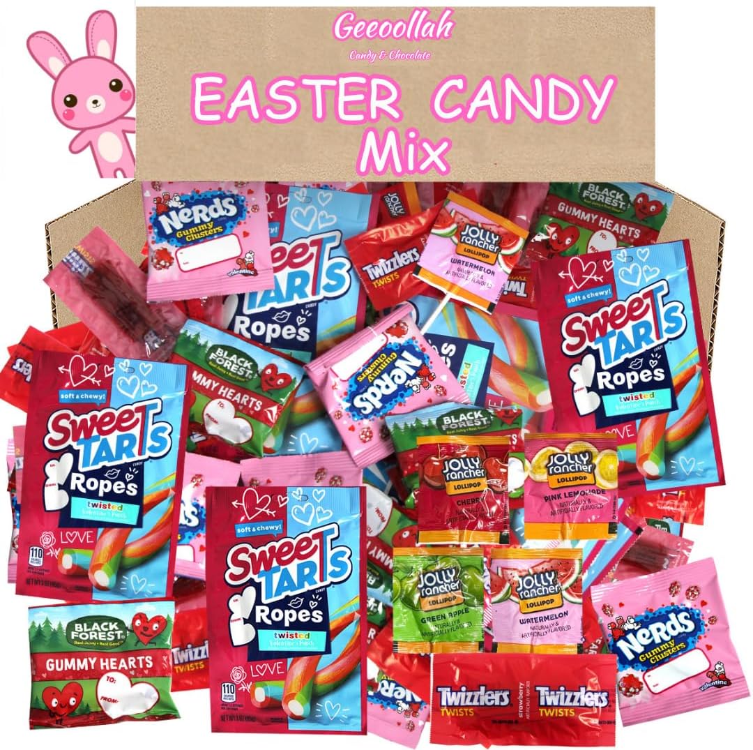 Valentines Easter Pinata Candy Mix - Assorted Flavored Bulk Candy Mix Variety Pack - Mixed Easter Candy Bulk Individually Wrapped Candy - 3lb Bulk Pack