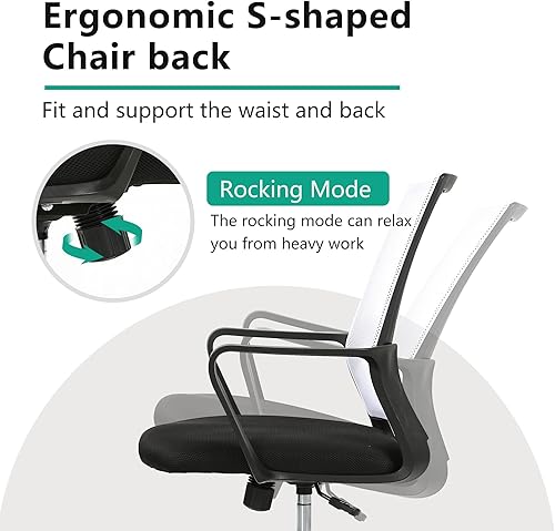 Miniatura 4 de PayLessHere Silla ergonómica para videojuegos, silla de computadora, silla de oficina, sillas de videojuegos con soporte lumbar, silla de