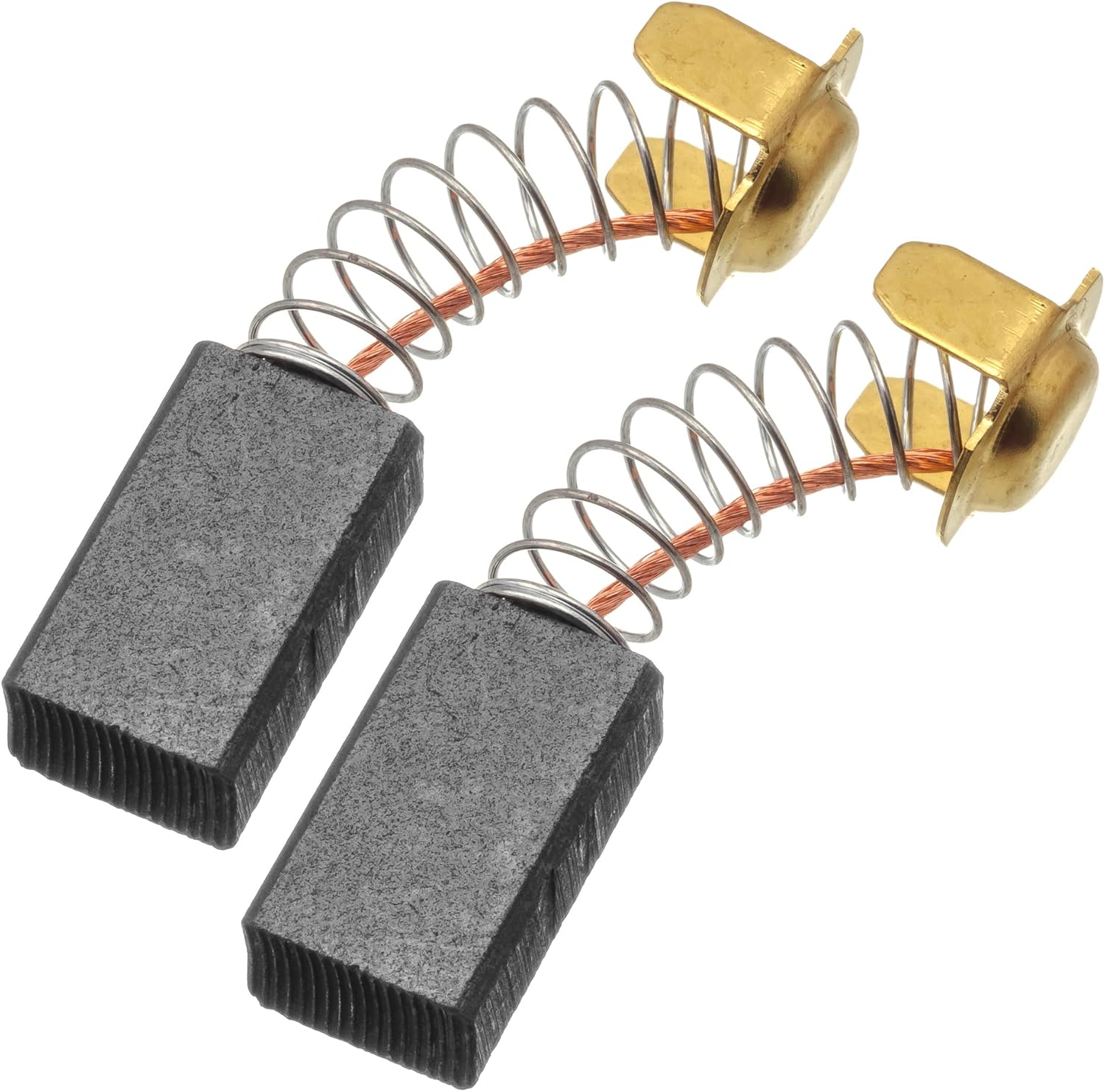 2pcs 7mm x 11mm x 20mm Carbon Motor Brush - For Generic Electric Motor - With Spring Coil Copper Wire Electrical Spare Part Grinder Brushes Replacement Electronic Graphite Power Drill Tool
