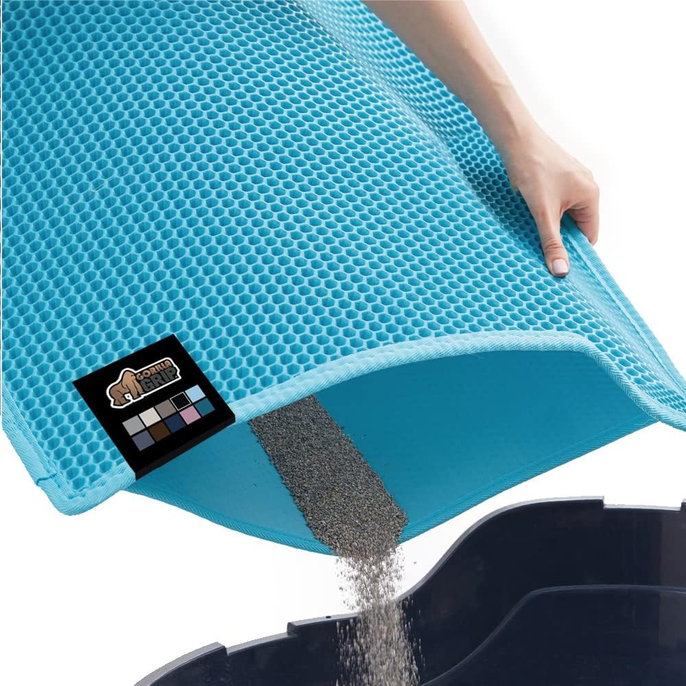 Gorilla Grip Cat Mat 35x24, Traps Litter, Two