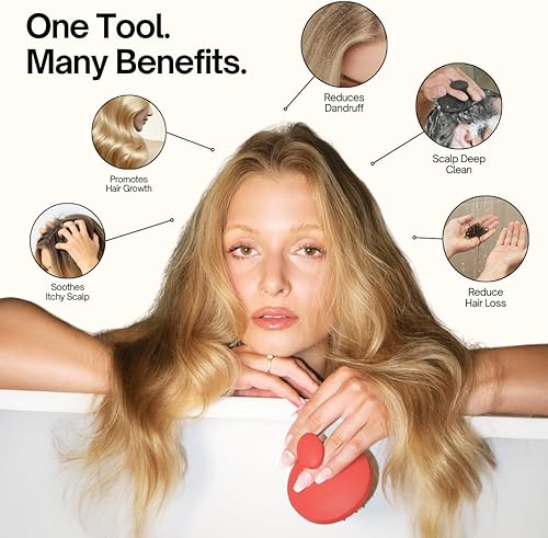 Miniatura 7 de Sxnse Revive - Exfoliante de silicona para el cuero cabelludo, masajeador de cabello y cuero cabelludo para la caspa, acumulación y crecimiento del