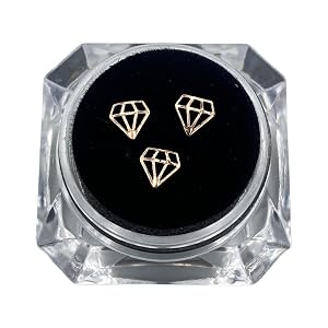 Professional Dental Teeth Gem Ornament Kit Tooth Whitening Studs with Gold Crystal Diamond-Shaped - Teeth Jewels Jewelry Decoration