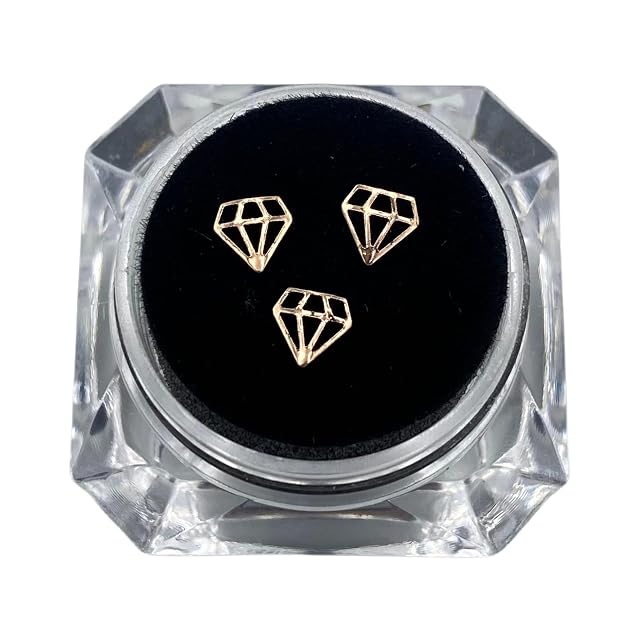 Professional Dental Teeth Gem Ornament Kit Tooth Whitening Studs with Gold Crystal Diamond-Shaped - Teeth Jewels Jewelry Decoration