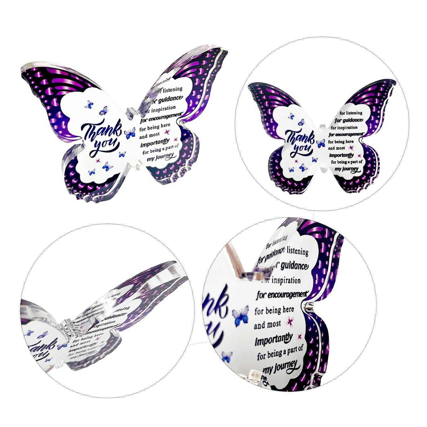 1 Butterfly-Shaped Gift, 1 Display Box, Butterfly-Shaped Acrylic Decoration, for Those Around You Special Thank You Gift - Image 3