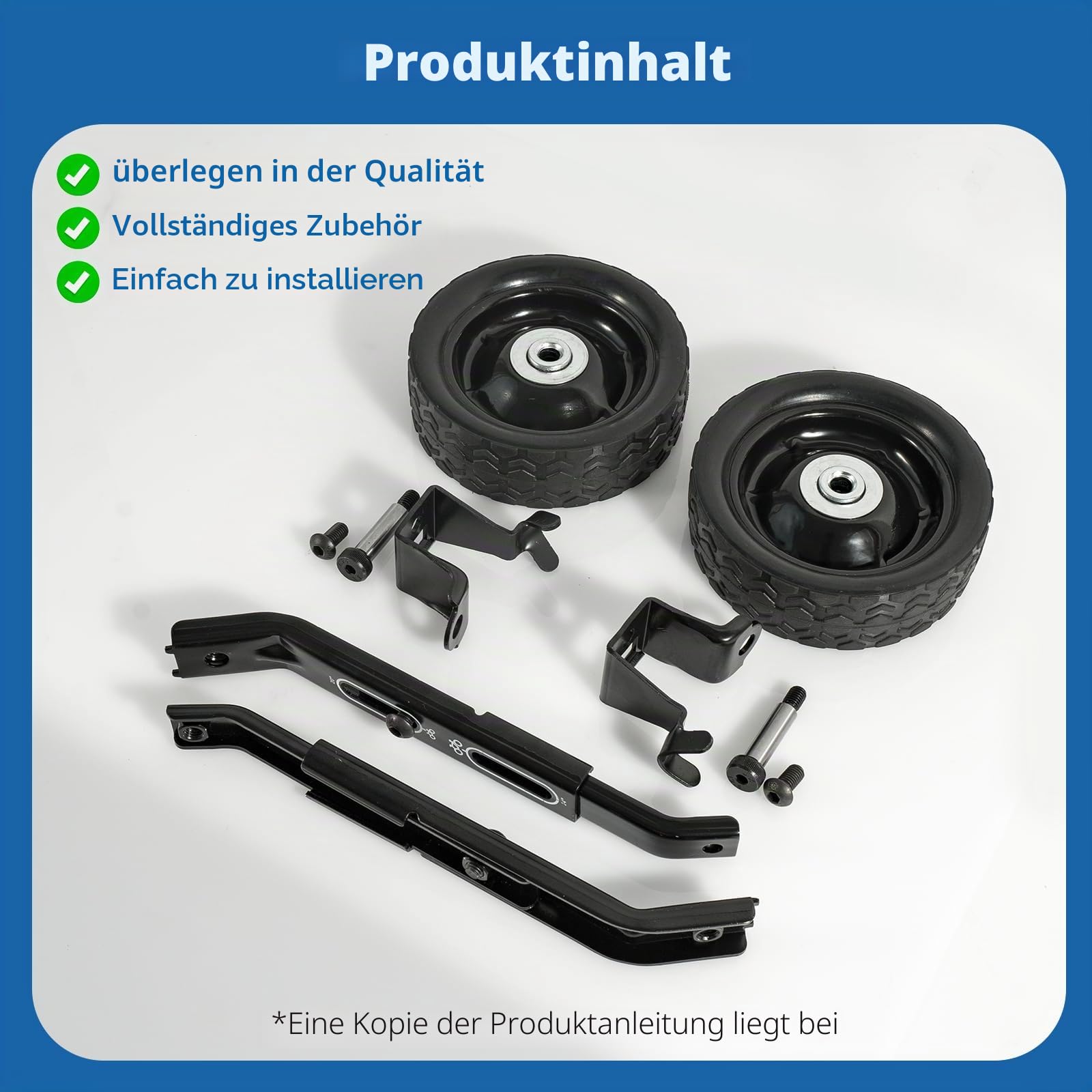 MOSHAY Roll Over Bild zum Vergrößern Fahrrad-Trainingsräder Passend für 16 18 20 22 24 Zoll Kinderfahrräder (schwarz)