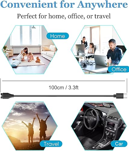 Miniatura 5 de Threeeggs Compatible con cargador de reloj Garmin, cable de carga para Fenix 8 7 7S 7X 6 E Pro Solar, Instinct 2 2S, Venu 2 2S Plus Smart Watch
