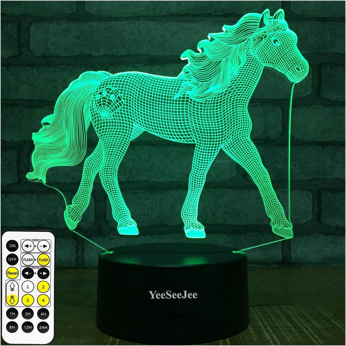 Horse Gifts for Girls, 3D Night Light with 7 Colors, Adjustable Timer & Smart Touch Control