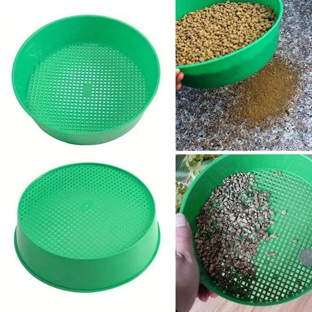 Rock Garden Sieve Soil Sifter, Round Plastic Soil Sifting Pan Sand Sifter Set, Sieves Sifting Soil, Large So Pan Sifter - Image 5
