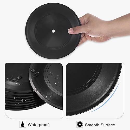 Miniatura 3 de PATIKIL Discos de vinilo en blanco, 7 pulgadas, paquete de 6 discos de vinilo falsos para decoración estética de pared, discos decorativos para sala