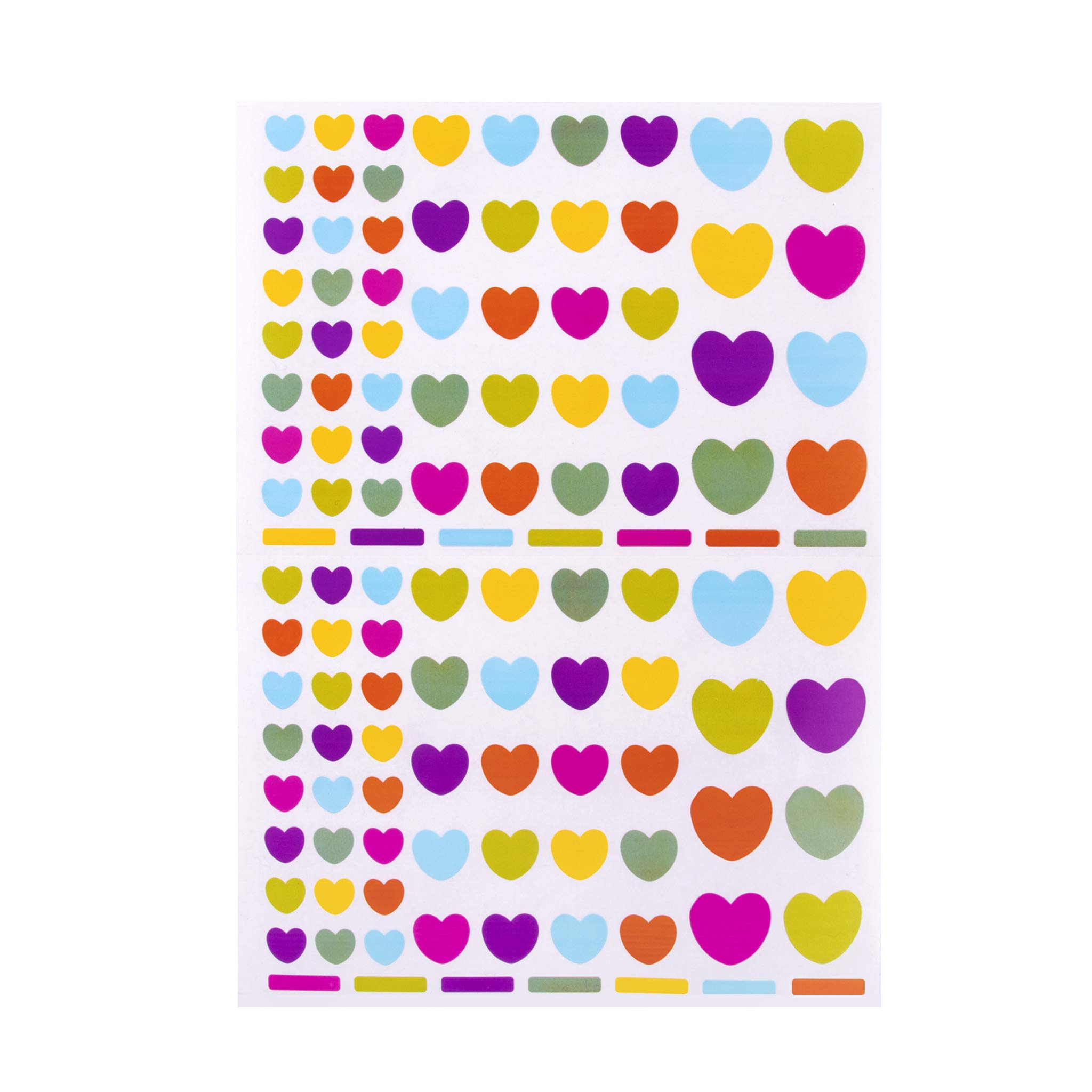 APLI Kids 19502 - 4 Rotoli Di Gomets A Forma Di Cuore (Blu, Verde, Giallo, Rosso) 7080 Adesivi Per Bambini